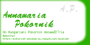 annamaria pokornik business card